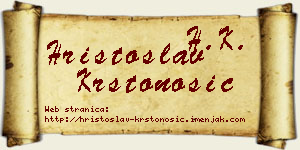 Hristoslav Krstonošić vizit kartica